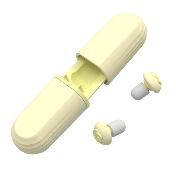 6 Par Støydempende Ørepropper Støyreduksjon Silikon Gjenbrukbare Ørepropper for Søvn Arbeid Gul