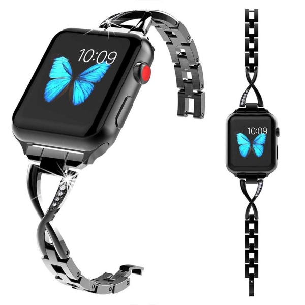 Band kompatibel for Apple Watch Band 38 mm 42 mm iwatch-bånd 42mm Elegant black
