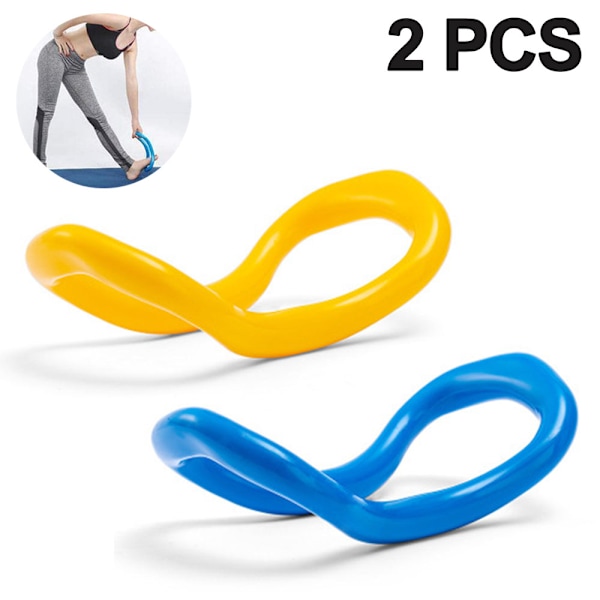 2-pack Mjuk Yogaring Pilatesring Fitnessring Helkroppstoning Fitnesscirkel Perfekt för Axlar Rygg Arm Ben Smärta