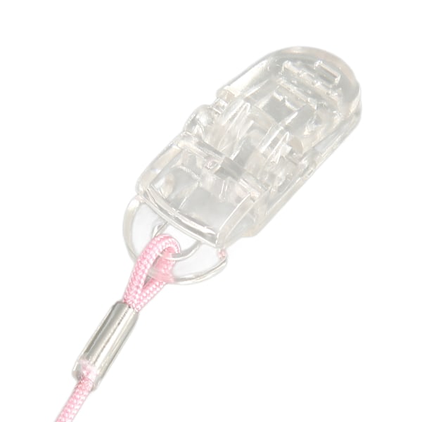 Hørselshjelp Holder Transparent Klips Rosa Tau Nylon Enkel Fest Hørselshjelp Lanyard for Hagearbeid Arbeid Monaural