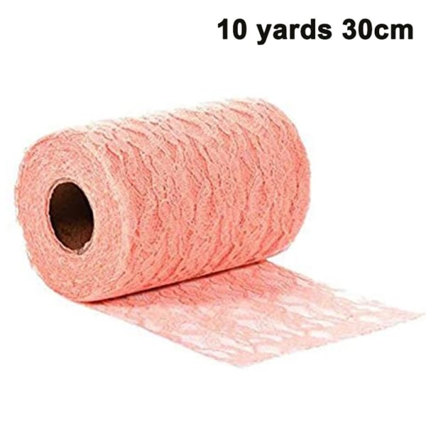 30cm x 10 Yards Vintage Ribbon Netting Stof Tyl Ruller til