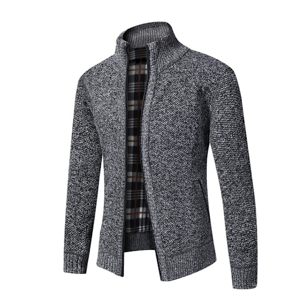 Mænds cardigan, fleecejakke, sweatjakke, strikket cardigan