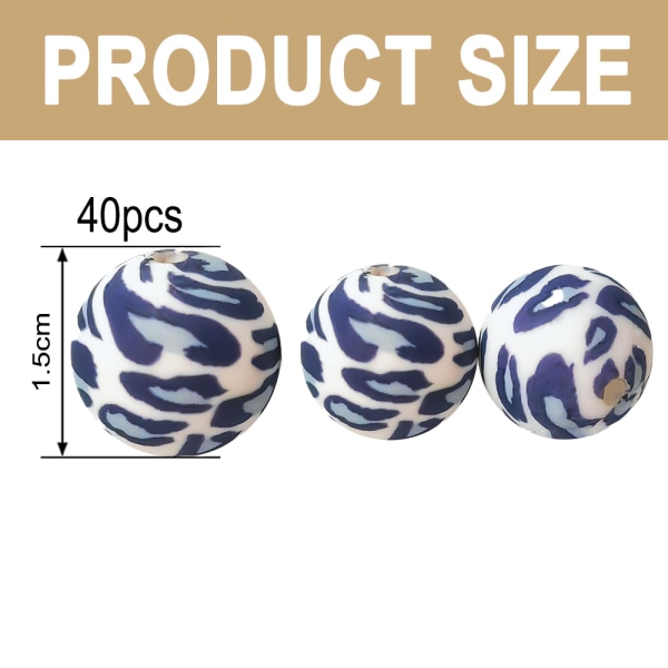12mm Silicone Beads, 40 Pieces Round Silicone Beads for