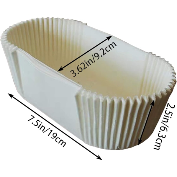 Engångsbrödformar i vitt, icke-klibbiga, pappersformar för bröd, brödformar