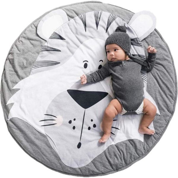 Pyöreä vauvan leikkimatto ryömimiseen, ryömimiseen tarkoitettu tyyny, ilmastoitu