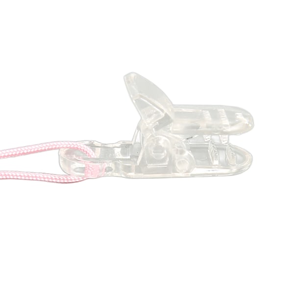 Hörselskyddshållare Transparent Klämma Rosa Rep Nylon Lätt Fäst Hörselskydd Lanyard för Trädgårdsarbete Binaural