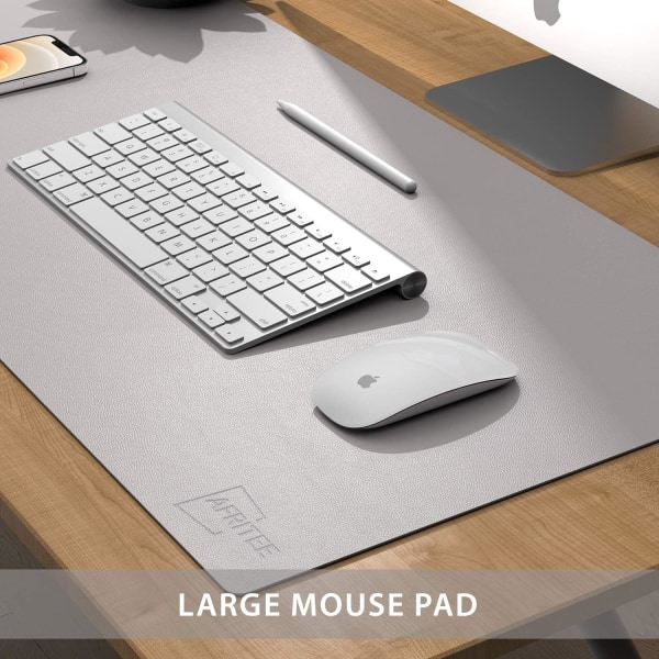 Skrivebordspute Skrivebordsbeskyttelsesmatte - Dual Side PU-skinn Skrivebordsmatte