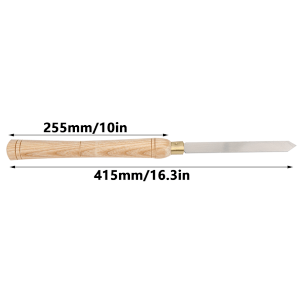 15mm/0.6in HSS Dreiebenkmejsel med Spiss Blad, Håndholdt Komfortabelt Grep