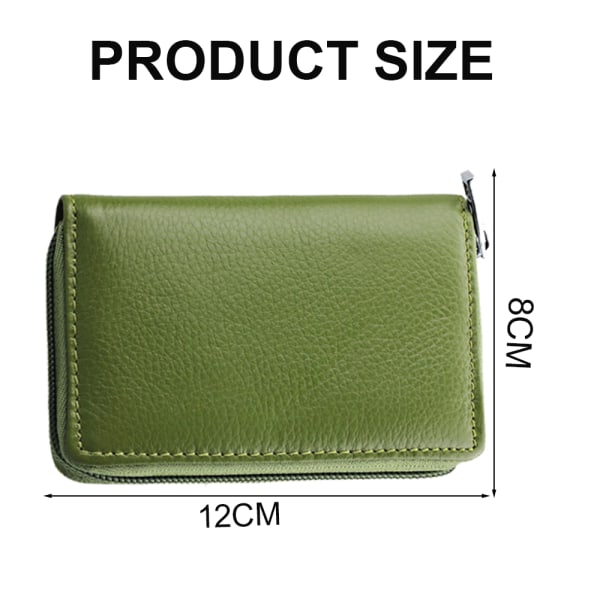 Kredittkortholder lommebok med glidelås, kortpose med flere spor, med