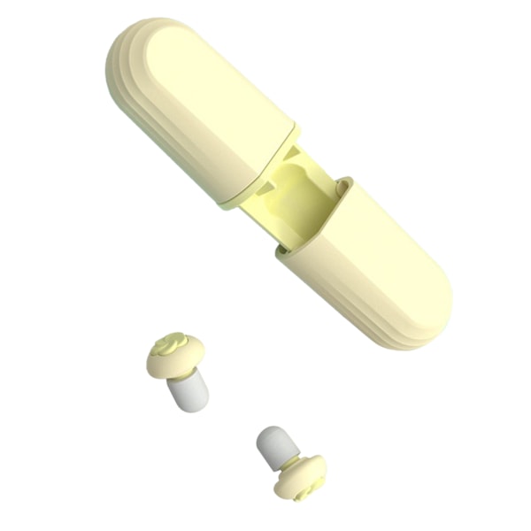 6 Par Støydempende Ørepropper Støyreduksjon Silikon Gjenbrukbare Ørepropper for Søvn Arbeid Gul