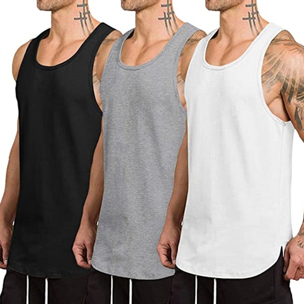 Workout Tank Top Gym Muscle Tee Fitness Bodybuilding Sleeveless T Shirt