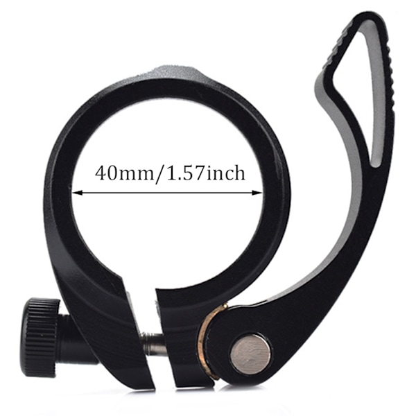 3PCS 40mm Aluminum Alloy Black Lightweight Bike Quick Release Seatpost Clamp Bicycle Accessory