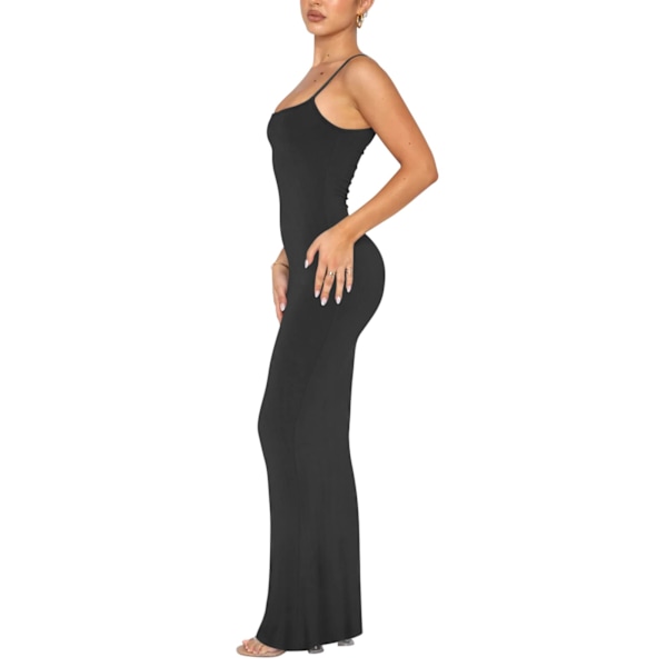 Sexy Lounge Slip Lang Kjole for Kvinner - Elegant Bodycon Maxi Kjole