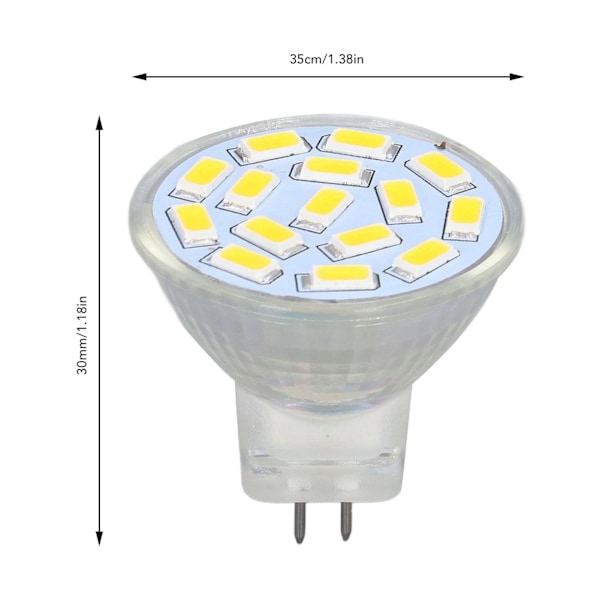 2 st LED MR11 12V 3W glödlampor med keramisk sockel, UV-fria, ögonskyddande glödlampor för sovrum, vardagsrum, varmt ljus 3000K