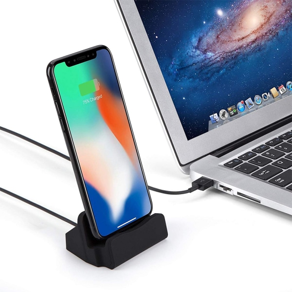 For iPhone Magnetic Desktop Charging Dock Hurtigladingsdata