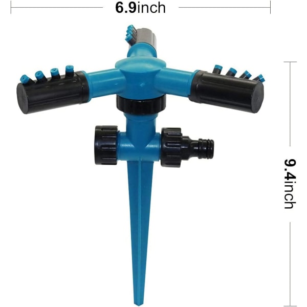 2kpl nurmikon sprinkleri 360 astetta automaattisesti pyörivät sprinklerit puutarhaan, pihalle ja lapsille vesiruiskun kastelujärjestelmä säädettävä kulma, pyörivä