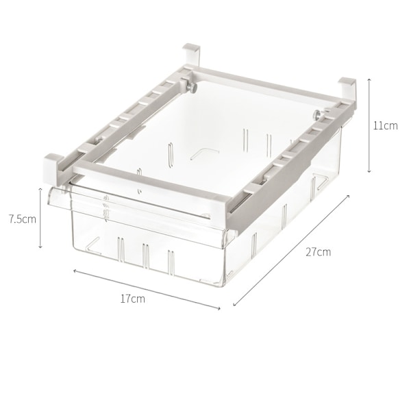 Køleskabsorganizer Skuffeorganizer Unikt Design Træk Ud Beholder til Køleskabsopbevaring Boks Hjemmeorganizer (2 Pak)