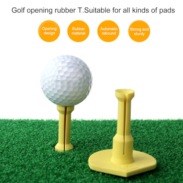 Golf Tiltable Gummi Tee Driving Range Slitesterk Golf Gummi Ballholder for Øvelse