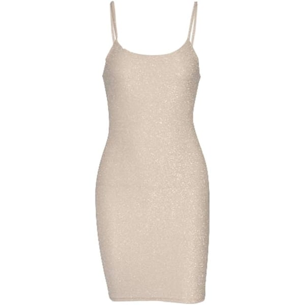 Kvindesexy Glitter Spaghettistropper Lace Up Ryg Bandage Bodycon Mini Club Party Kjole