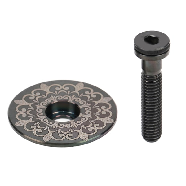RISK Titanlegering Cykel Styrhuvud Topplock Cykel Styrstam 28,6mm Styrrör Rör Styrhuvud Lock Skydd