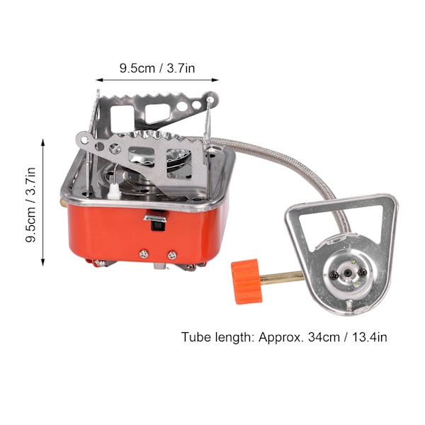 Sammenleggbar Camping Komfyr Rustfritt Stål Aluminiumlegering Bærbar Ryggsekk Komfyrer for Fotturer Firkant med Rør