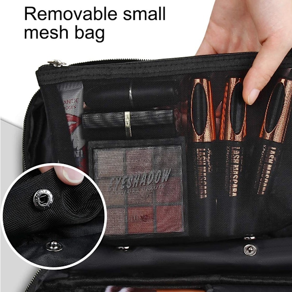 Kosmetik Taske Makeup Pensel Organizer Makeup Artist Taske Funktionel Kosmetik Taske Makeup Håndtaske til Rejser & Hjem Gave - 12 huller