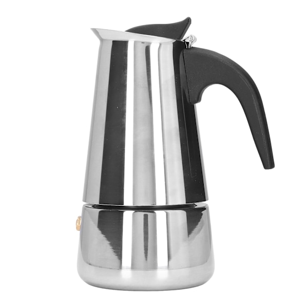 Moka Pot Matkvalitet Rostfritt Stål Spishäll Italiensk Kaffetillverkare för Hem Resa Kontor(304) Nr 4 Kruka 200ML