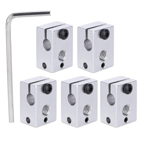 5PCs 3D Printer Parts Metal Heater Block Industrial Supplies Standard Printer Accessory