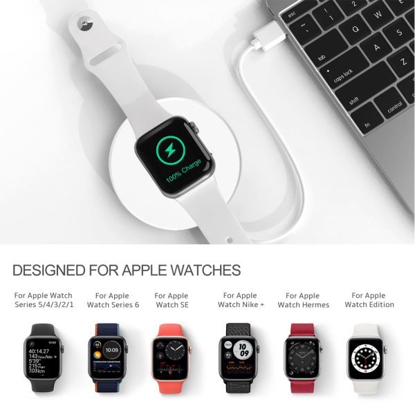 Laderstativ for Apple Watch, bærbar ladestasjon