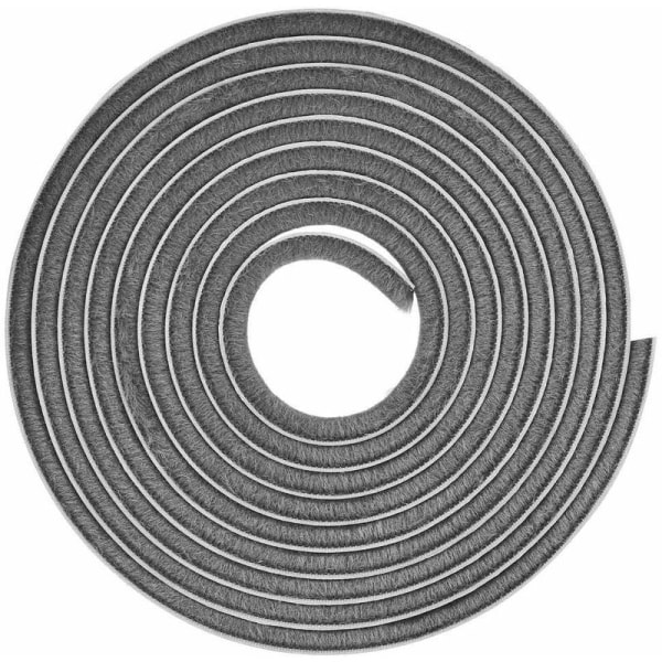 Ikke-klæbende børsteforsegling grå anti-støv strimmel Vinduesskydedørskinne Tætningsmøbel Skab Glasisoleringsvindue, 4,8 mm x 13 mm x 25 m