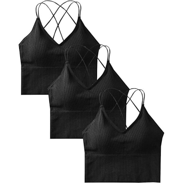 Dame Bustier BH uden bøjle Sports BH Top Spaghettistropper Push Up BH