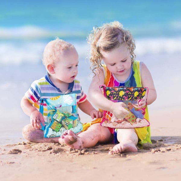 Strandlegetøj Skaltasker Strandtaske til børn 5 Stk Farverigt Mesh