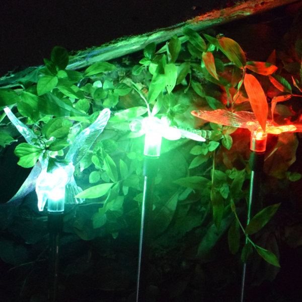 3-pack LED färgskiftande solar högljus utomhus LED trädgård Li