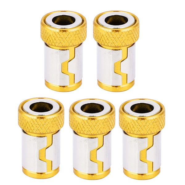 5 stk Skrutrekker Magnetisk Ring Anti-Skli Aluminium Legering Tilbehør (Gul)