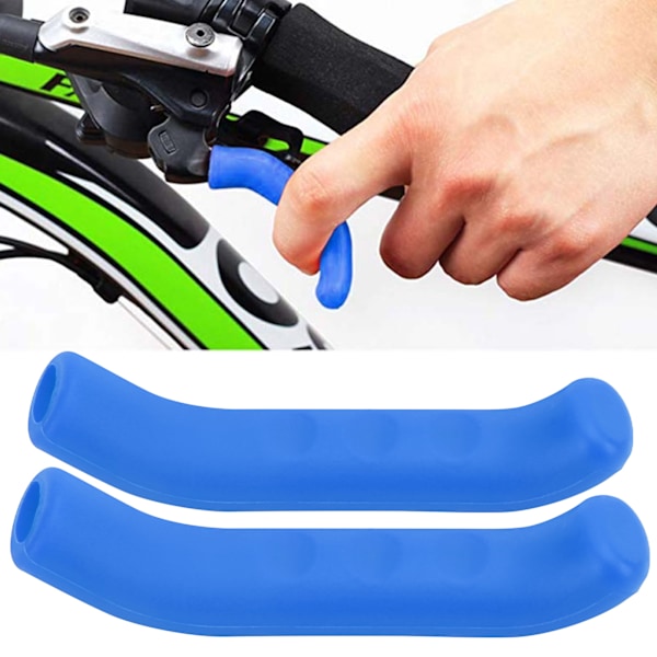 AntiSlip Bicycle Brake Handle Silicone Cover Mountain Road Bike Brake Lever Protector(Blue )