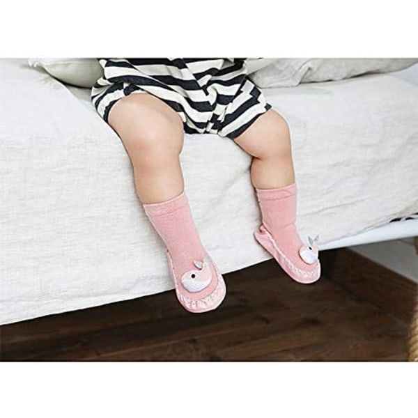 Baby Girl Mockasin Sko för toddler Pojkar Strumpor Skor halkfria Whale M(6-12 months)