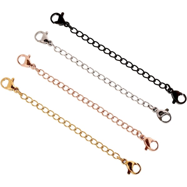 16 stykker rustfrit stål halskæde armbånd forlængere kæde sæt