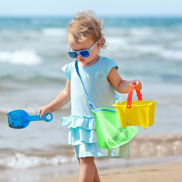 3 stk Beach Toy Mesh taske, til at holde frugter eller legetøj,