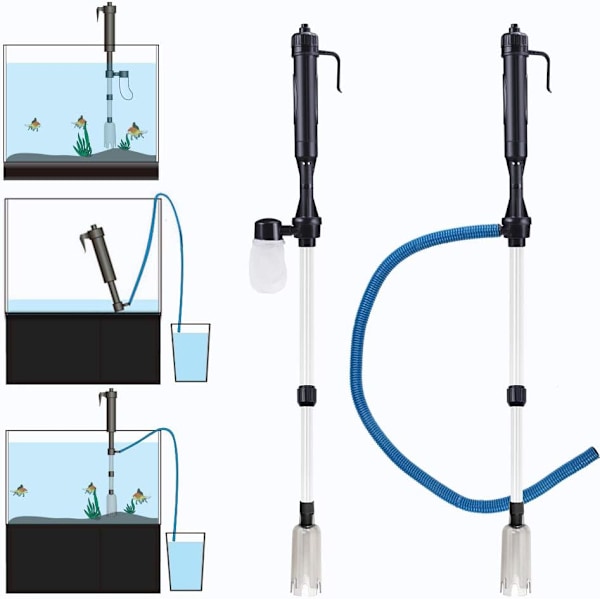 Sähköinen soraimuri akvaarioon - Siphon-imuri soran puhdistukseen ja vedenvaihtoon