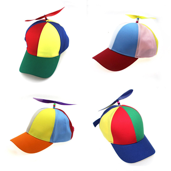 Avtakbar propeller bambus-dragefly baseballcaps for vår og sommer, solskjerm for barn og foreldre