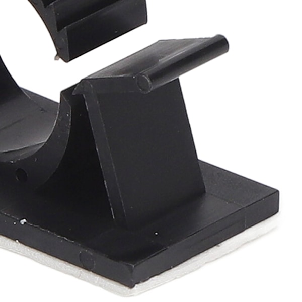 100 stk Kabelklips Justerbare Selvklebende Ledningsstyringsklemmer Gjenbrukbare Nylon PA66 Kabelbinderholder Svart YX 1013 (10x13mm/0.4x0.5in)