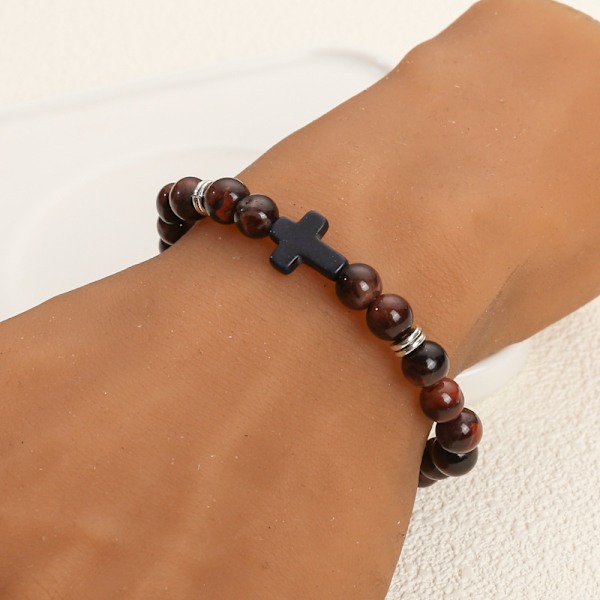 Kors, Pärlarmband, Armband, Stenpärlor