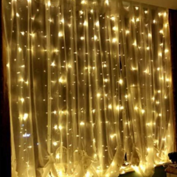 Gardinlys, LED-lys i 8 tilstande til have, pigeværelse,
