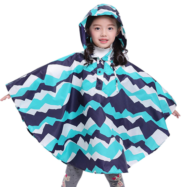 Kids Rain Poncho Regnfrakke med hætte, til piger Drenge Småbørn Regn