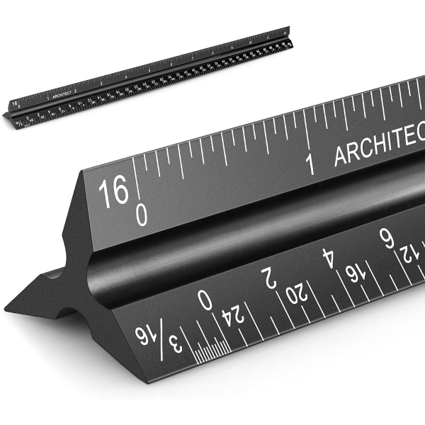 Arkkitehtuurin mittakaavaviiva Alumiini Arkkitehtivaaka kolmiomainen