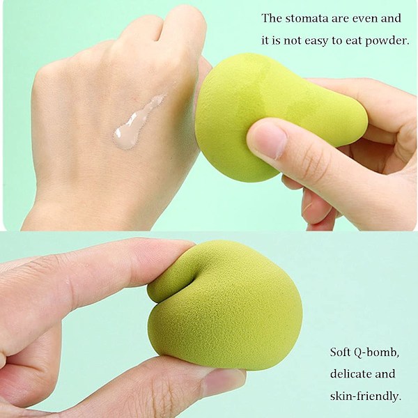 Makeup Svampe Sæt Sød Frugt Foundation Multifarvet Blender Avocado Peach Lemon Skønhedssvamp