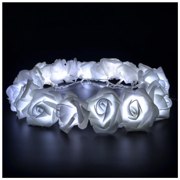 String Lights Paristokäyttöinen sisätiloissa LED-valolla - White Rose