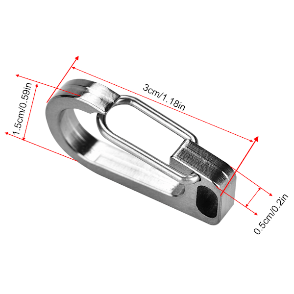 Alloy Klatrekarabiner Låsbeslag Nøglering Krog Udendørs Sportstilbehør (Titanium)