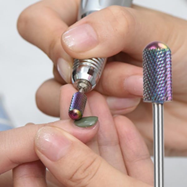 7 st nagelborr för akrylnaglar, professionella volframkarbidnagelfilar