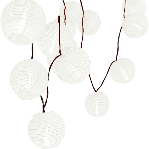 Nylon lantern string lights 11 fot av färgade printed lampor wi